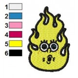 SpongeBob Flame Embroidery Design